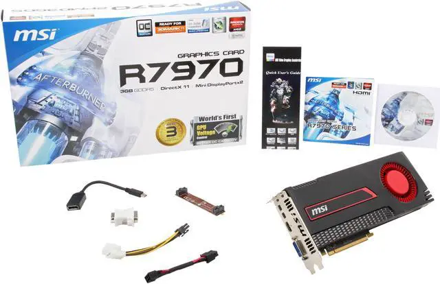 Alt view image 6 of 6 - MSI Radeon HD 7970 3GB GDDR5 PCI Express 3.0 x16 CrossFireX Support Graphics Card R7970-2PMD3GD5/OC