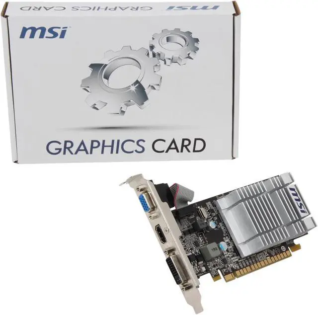 Alt view image 5 of 5 - MSI GeForce 210 512MB DDR3 PCI Express 2.0 x16 Low Profile Graphics Card N210-MD512D3H/LP