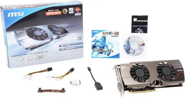 Alt view image 6 of 6 - MSI Radeon HD 7950 3GB GDDR5 PCI Express 3.0 x16 CrossFireX Support Graphics Card R7950 Twin Frozr 3GD5/OC