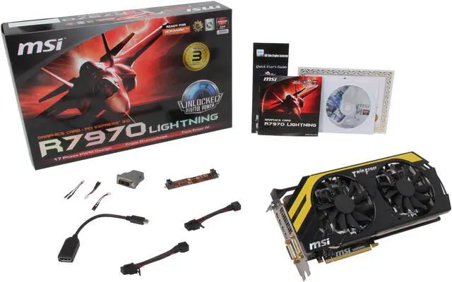 Alt view image 6 of 6 - MSI Radeon HD 7970 3GB GDDR5 PCI Express 3.0 x16 CrossFireX Support Graphics Card R7970 Lightning