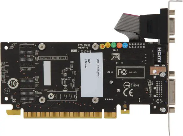Alt view image 4 of 5 - MSI GeForce 210 512MB onboard (TurboCache 1GB) DDR3 PCI Express 2.0 x16 Low Profile Ready Graphics Card N210-MD512D3H/TC