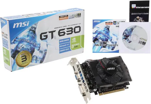 Alt view image 5 of 5 - MSI GeForce GT 630 2GB DDR3 PCI Express 2.0 x16 Graphics Card N630GT-MD2GD3