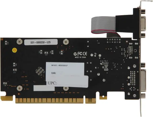 Alt view image 4 of 5 - MSI GeForce GT 610 2GB DDR3 PCI Express 2.0 x16 Low Profile Ready Graphics Card N610GT-MD2GD3/LP