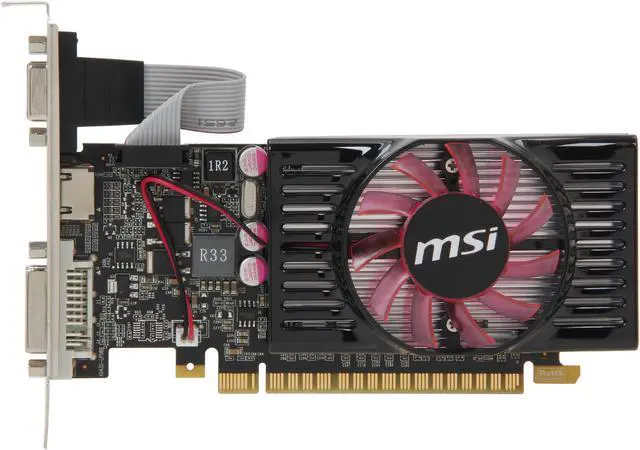 Alt view image 3 of 5 - MSI GeForce GT 620 1GB DDR3 PCI Express 2.0 x16 Graphics Card N620GT-MD1GD3/LP