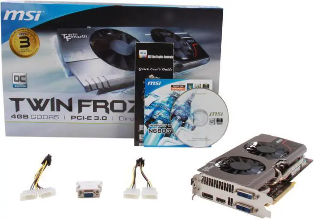Alt view image 6 of 6 - MSI GeForce GTX 680 4GB GDDR5 PCI Express 3.0 x16 SLI Support Graphics Card N680GTX Twin Frozr 4GD5/OC