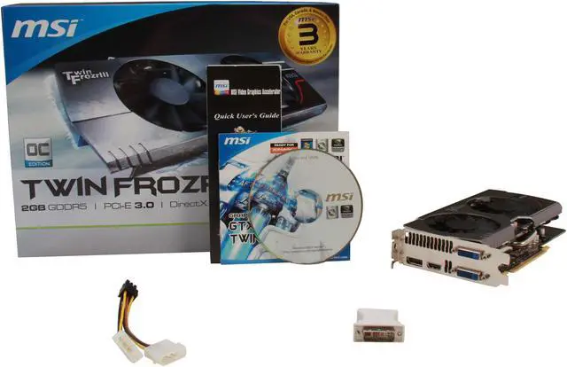 Alt view image 6 of 6 - MSI N660 TF 2GD5/OC G-SYNC Support GeForce GTX 660 2GB 192-Bit GDDR5 PCI Express 3.0 x16 HDCP Ready SLI Support Video Card