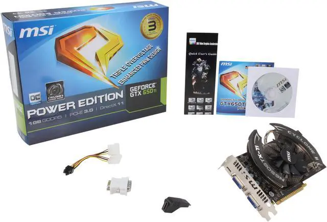 Alt view image 6 of 6 - MSI Power Edition GeForce GTX 650 Ti 1GB GDDR5 PCI Express 3.0 x16 Graphics Card N650TI PE 1GD5/OC