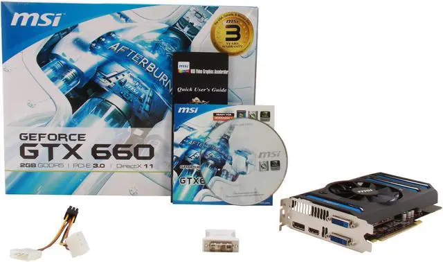 Alt view image 6 of 6 - MSI GeForce GTX 660 2GB GDDR5 PCI Express 3.0 x16 SLI Support Graphics Card N660-2GD5/OC