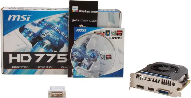 Alt view image 5 of 5 - MSI Radeon HD 7750 2GB DDR3 PCI Express 3.0 x16 Graphics Card R7750-PMD2GD3