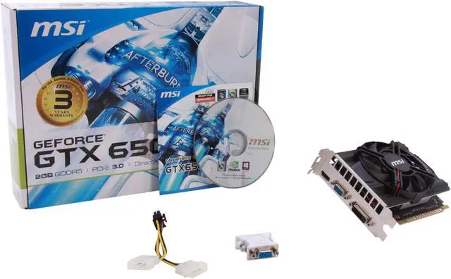 Alt view image 6 of 6 - MSI GeForce GTX 650 2GB GDDR5 PCI Express 3.0 Graphics Card N650-2GD5/OC