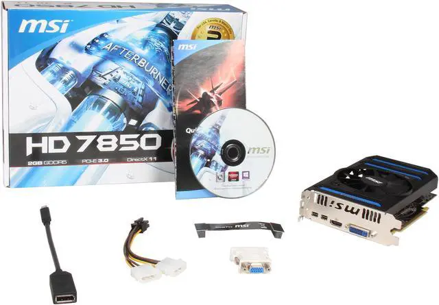 Alt view image 6 of 6 - MSI Radeon HD 7850 2GB GDDR5 PCI Express 3.0 x16 CrossFireX Support Graphics Card R7850-2GD5/OC