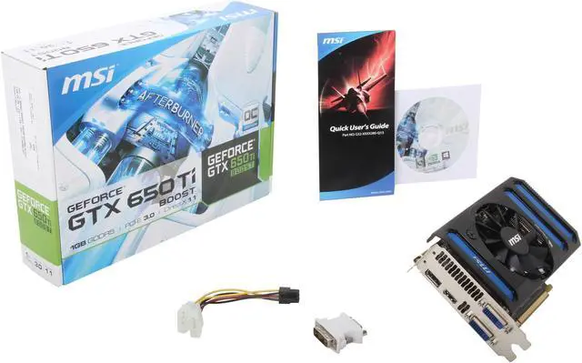 Alt view image 6 of 6 - MSI GeForce GTX 650 Ti BOOST 1GB GDDR5 PCI Express 3.0 x16 SLI Support Graphics Card N650ti-1GD5/OC BE
