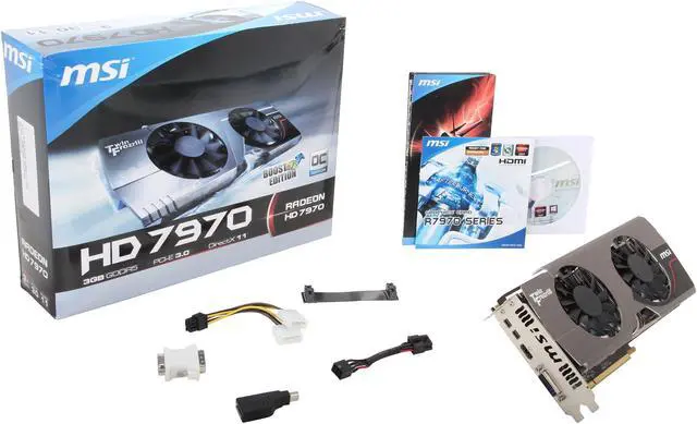 Alt view image 6 of 6 - MSI R7970 TF 3GD5/OC BE Radeon HD 7970 3GB Twin Frozr OC Boost Edition 384-bit GDDR5 PCI Express 3.0 x16 HDCP Ready CrossFireX Support Video Card