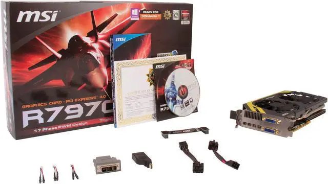 Alt view image 6 of 6 - MSI Radeon HD 7970 GHz Edition 3GB GDDR5 PCI Express 3.0 x16 CrossFireX Support Graphics Card R7970 LIGHTNING BE