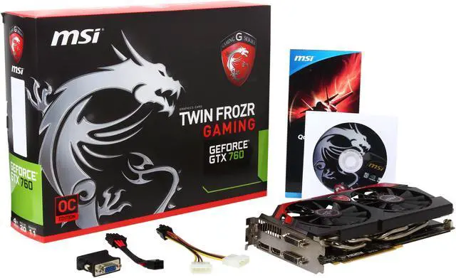 Alt view image 6 of 6 - MSI Gaming N760 TF 4GD5/OC G-SYNC Support GeForce GTX 760 4GB 256-Bit GDDR5 PCI Express 3.0 SLI Support Video Card