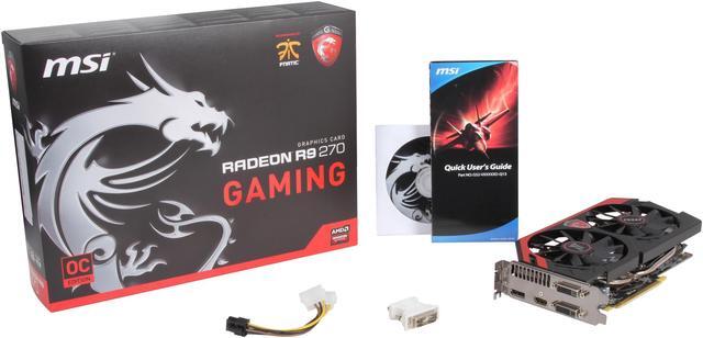 Alt view image 7 of 7 - MSI R9 270 GAMING 2GB 256-Bit GDDR5 HDCP Ready CrossFireX Support Video Card