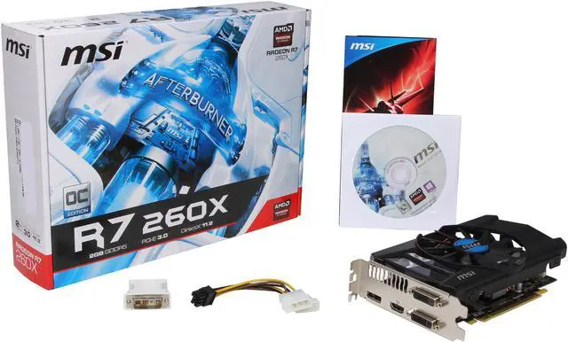 Alt view image 6 of 6 - MSI R7 260X 2GD5 OCV1 2GB 128-Bit GDDR5 PCI Express 3.0 HDCP Ready CrossFireX Support Video Card
