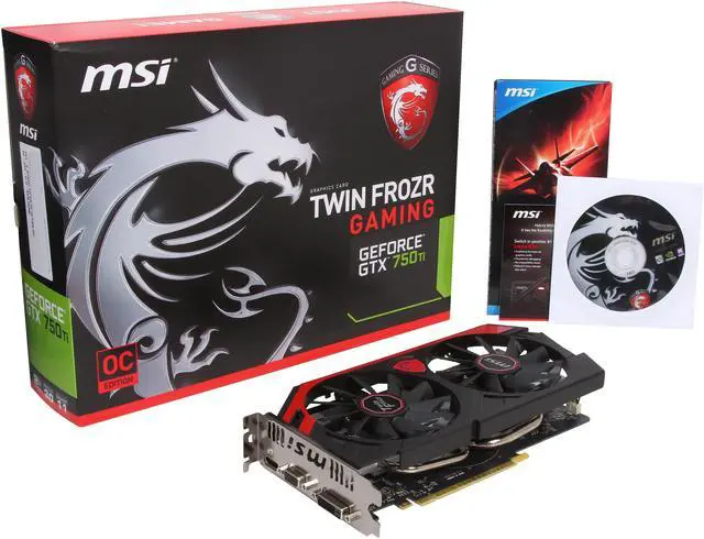 Alt view image 6 of 5 - MSI GeForce GTX 750Ti GAMING 2GB GDDR5 PCI Express 3.0 x16 Graphics Card N750Ti TF 2GD5/OC