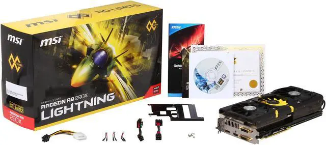 Alt view image 6 of 6 - MSI R9 290X LIGHTNING 4GB 512-Bit GDDR5 PCI Express 3.0 HDCP Ready CrossFireX Support Video Card
