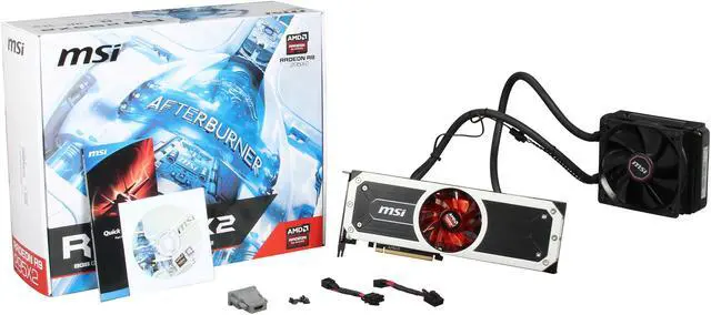 Alt view image 12 of 12 - MSI Radeon R9 295x2 8GB GDDR5 PCI Express 3.0 CrossFireX Support Graphics Card R9 295X2 8GD5