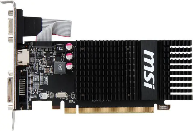 Alt view image 3 of 5 - MSI Radeon R5 230 2GB GDDR3 PCI Express 2.1 x16 CrossFireX Support Low Profile Graphics Card R5 230 2GD3H LP
