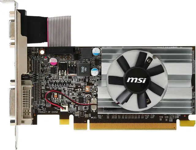 Alt view image 3 of 5 - MSI Radeon HD 6450 1GB DDR3 PCI Express 2.1 x16 Low Profile Ready Graphics Card R6450-MD1GD3/LP-R