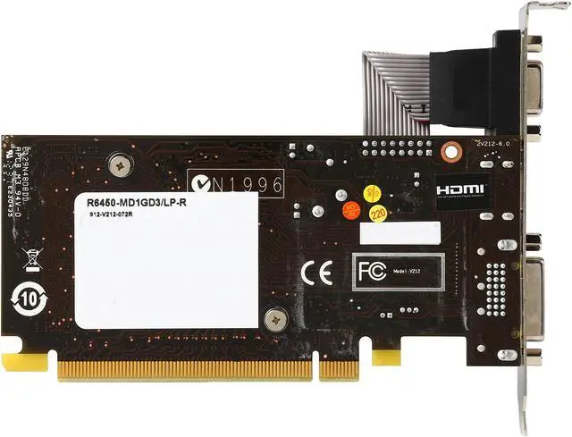 Alt view image 4 of 5 - MSI Radeon HD 6450 1GB DDR3 PCI Express 2.1 x16 Low Profile Ready Graphics Card R6450-MD1GD3/LP-R