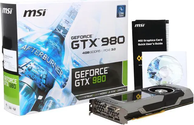 Alt view image 6 of 6 - MSI GeForce GTX 980 4GB GDDR5 SLI Support Graphics Card GTX 980 4GD5