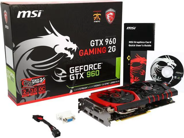 Alt view image 7 of 6 - MSI GeForce GTX 960 2GB GDDR5 PCI Express 3.0 x16 SLI Support ATX Graphics Card GTX 960 GAMING 2G