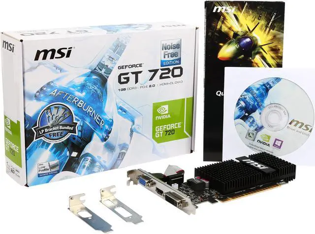 Alt view image 5 of 5 - MSI GeForce GT 720 1GB DDR3 PCI Express 2.0 x16 Low Profile Graphics Card N720-1GD3HLP