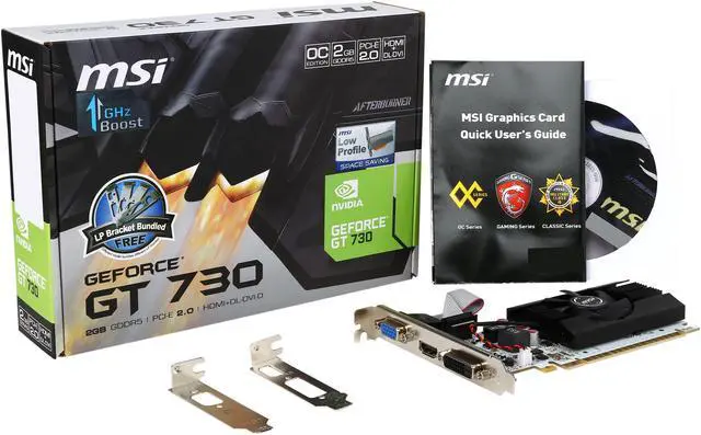Alt view image 7 of 8 - MSI GeForce GT 730 2GB GDDR5 PCI Express 2.0 x16 Graphics Card N730K-2GD5LP/OC
