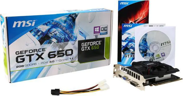 Alt view image 6 of 6 - MSI GeForce GTX 650 2GB GDDR5 PCI Express 3.0 Graphics Card N650-2GD5/OC-R