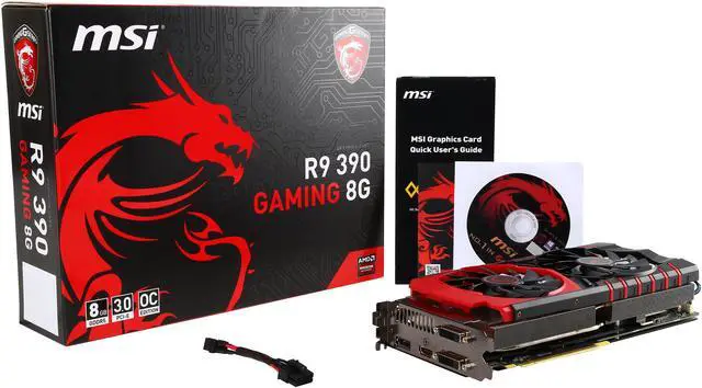 Alt view image 7 of 6 - MSI Radeon R9 390 8GB GDDR5 PCI Express 3.0 CrossFireX Support Graphics Card R9 390 GAMING 8G