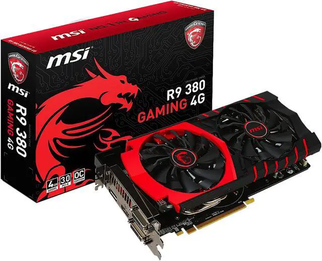 Alt view image 7 of 7 - MSI Radeon R9 380 4GB GDDR5 CrossFireX Support ATX Graphics Card R9 380 GAMING 4G LE