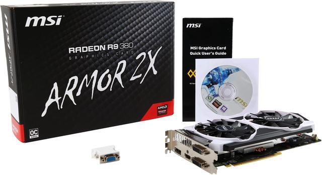 Alt view image 7 of 6 - MSI Radeon R9 380 2GB GDDR5 PCI Express 3.0 x16 CrossFireX Support ATX Graphics Card R9 380 2GD5T OC