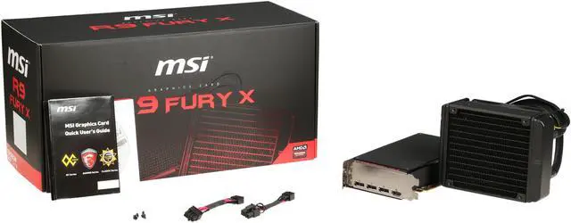 Alt view image 10 of 9 - MSI Radeon R9 Fury X 4GB HBM PCI Express 3.0 CrossFireX Support ATX Graphics Card R9 Fury X 4G
