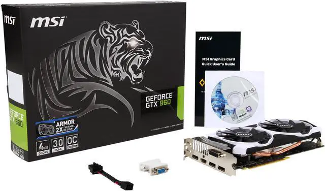 Alt view image 7 of 6 - MSI GeForce GTX 960 4GB GDDR5 PCI Express 3.0 SLI Support ATX Graphics Card GTX 960 4GD5T OC