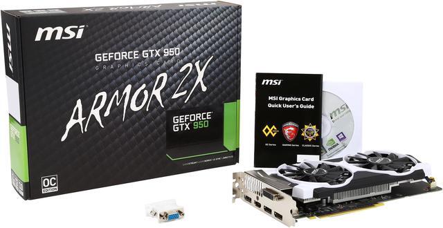 Alt view image 7 of 6 - MSI GeForce GTX 950 2GB GDDR5 PCI Express 3.0 x16 SLI Support ATX Graphics Card GTX 950 2GD5T OC