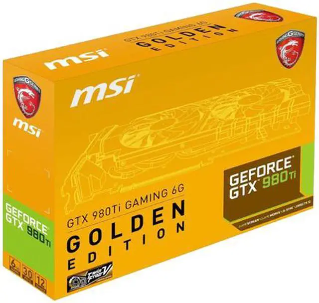 Alt view image 11 of 11 - MSI GeForce GTX 980TI GAMING 6G GOLDEN EDITION