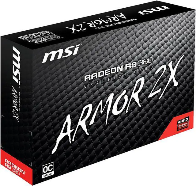 Alt view image 10 of 10 - MSI Radeon R9 380 4GB GDDR5 CrossFireX Support ATX Graphics Card R9 380 4GD5T OC