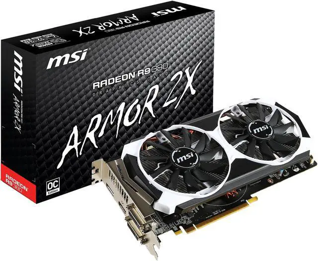 Alt view image 9 of 10 - MSI Radeon R9 380 4GB GDDR5 CrossFireX Support ATX Graphics Card R9 380 4GD5T OC