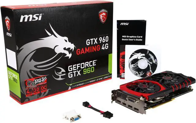 Alt view image 6 of 6 - MSI GeForce GTX 960 4GB GDDR5 PCI Express 3.0 x16 SLI Support ATX Graphics Card GTX 960 GAMING 4G LE