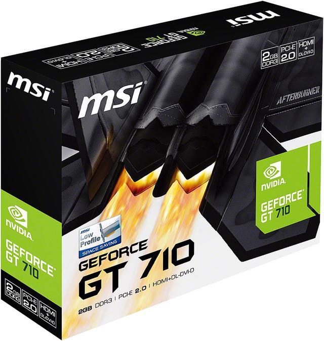 Alt view image 9 of 9 - MSI GeForce GT 710 2GB DDR3 PCI Express 2.0 Low Profile Graphics Card GT 710 2GD3 LP
