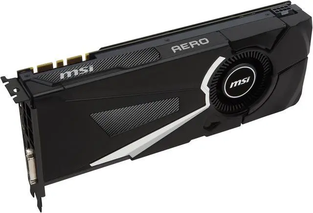 Alt view image 5 of 9 - MSI GeForce GTX 1080 8GB GDDR5X PCI Express 3.0 x16 SLI Support ATX Graphics Card GTX 1080 AERO 8G OC