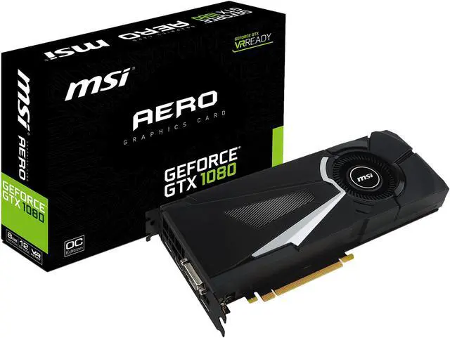 Alt view image 8 of 9 - MSI GeForce GTX 1080 8GB GDDR5X PCI Express 3.0 x16 SLI Support ATX Graphics Card GTX 1080 AERO 8G OC
