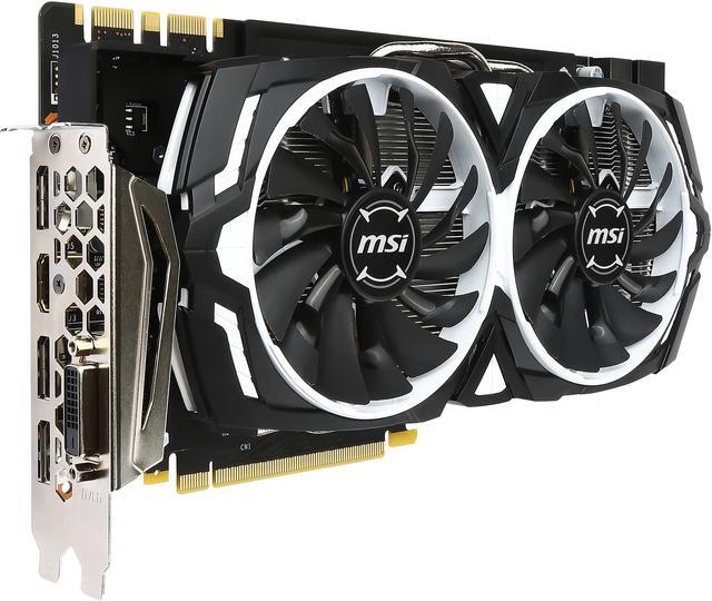 Alt view image 4 of 10 - MSI GeForce GTX 1080 8GB GDDR5X PCI Express 3.0 x16 SLI Support ATX Graphics Card GTX 1080 ARMOR 8G OC