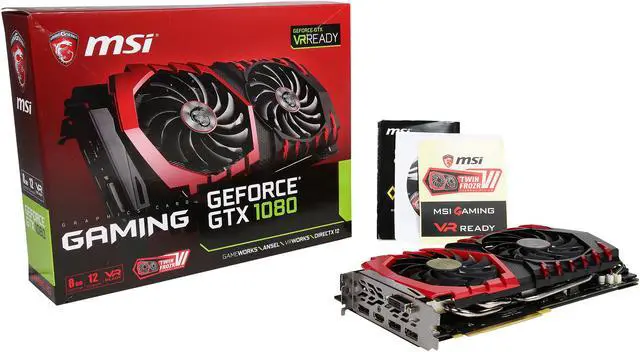 Alt view image 7 of 6 - MSI GeForce GTX 1080 8GB GDDR5X PCI Express 3.0 x16 SLI Support ATX Graphics Card GTX 1080 GAMING 8G