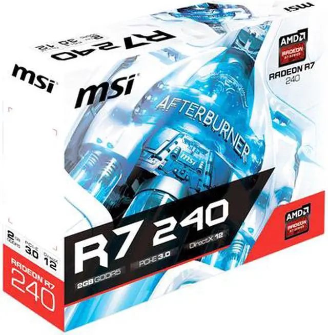 Alt view image 5 of 5 - MSI Radeon R7 240 GDDR5 PCI Express 3.0 Graphics Card R7 240 2GD5