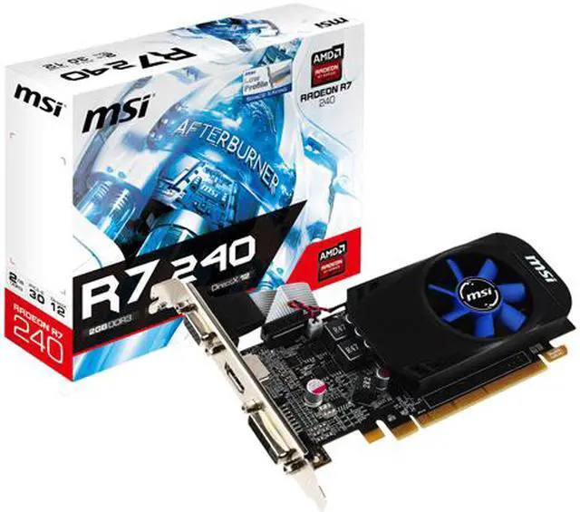 Alt view image 6 of 7 - MSI Radeon R7 240 2GB DDR3 PCI Express 3.0 x16 CrossFireX Support Low Profile Graphics Card R7 240 2GD3 LPV6