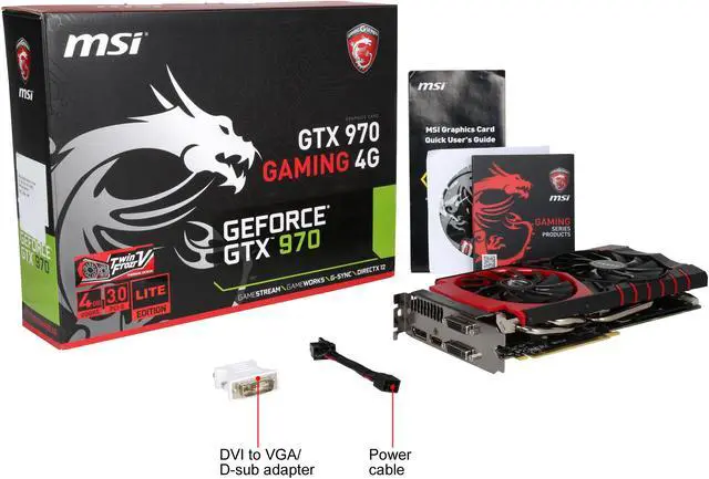 Alt view image 6 of 6 - MSI GeForce GTX 970 GAMING 4G LE